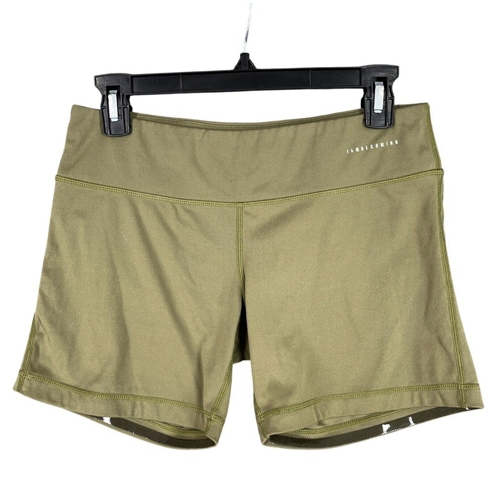 I Am Becoming Biker Shorts Womens M 5 Inch Olive Compression Active‎ Training